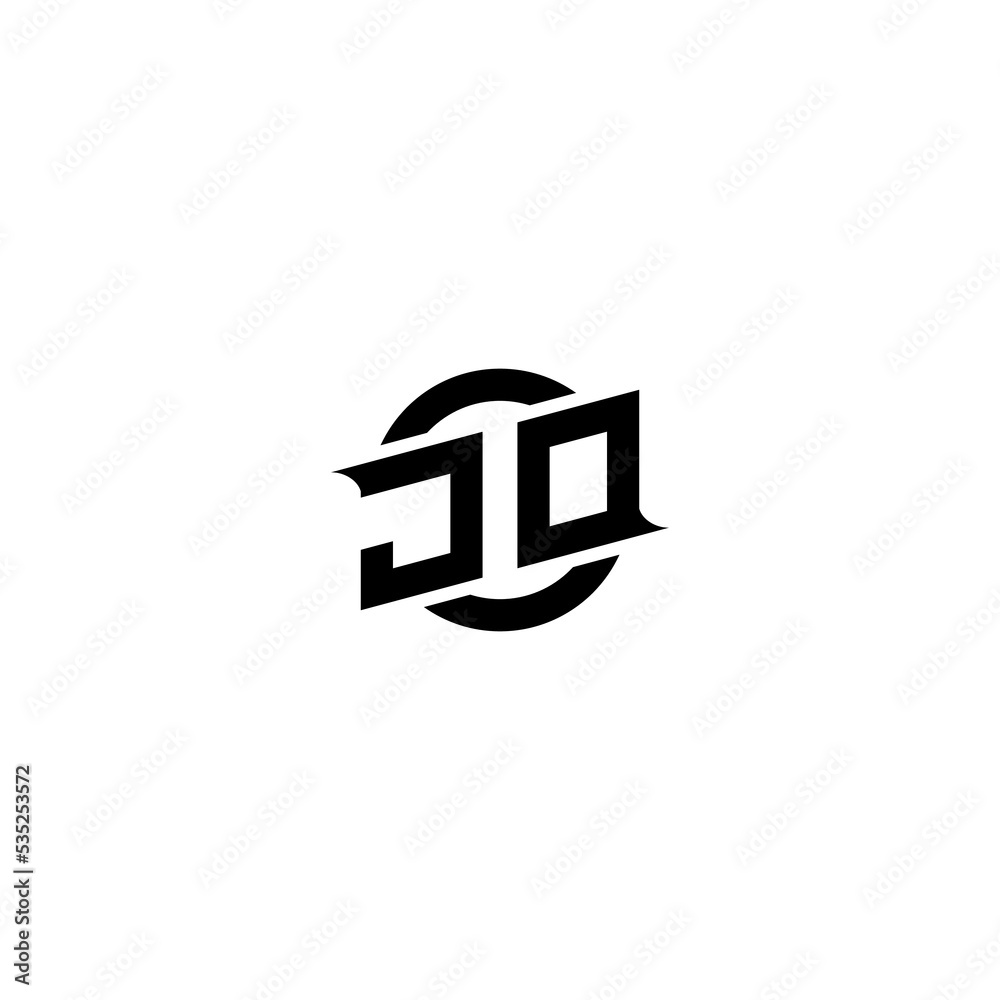 Fotografie JO Premium esport logo design Initials vector