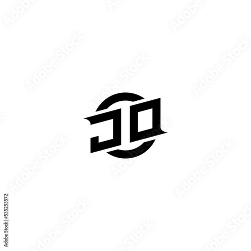 JO Premium esport logo design Initials vector