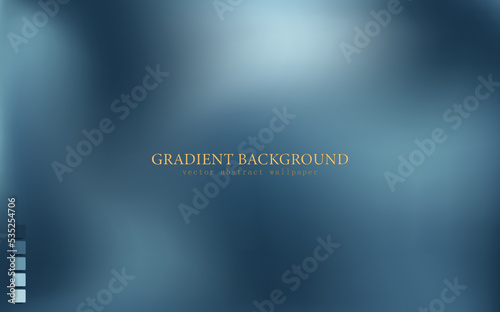 Abstract background with blurred dark blue gradient. Vibrant colorful fluid wallpaper with color palette. Template of modern digital backdrop, web banner with smooth pastel pattern