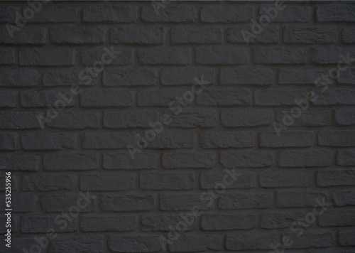 
Black brick wall texture background photo