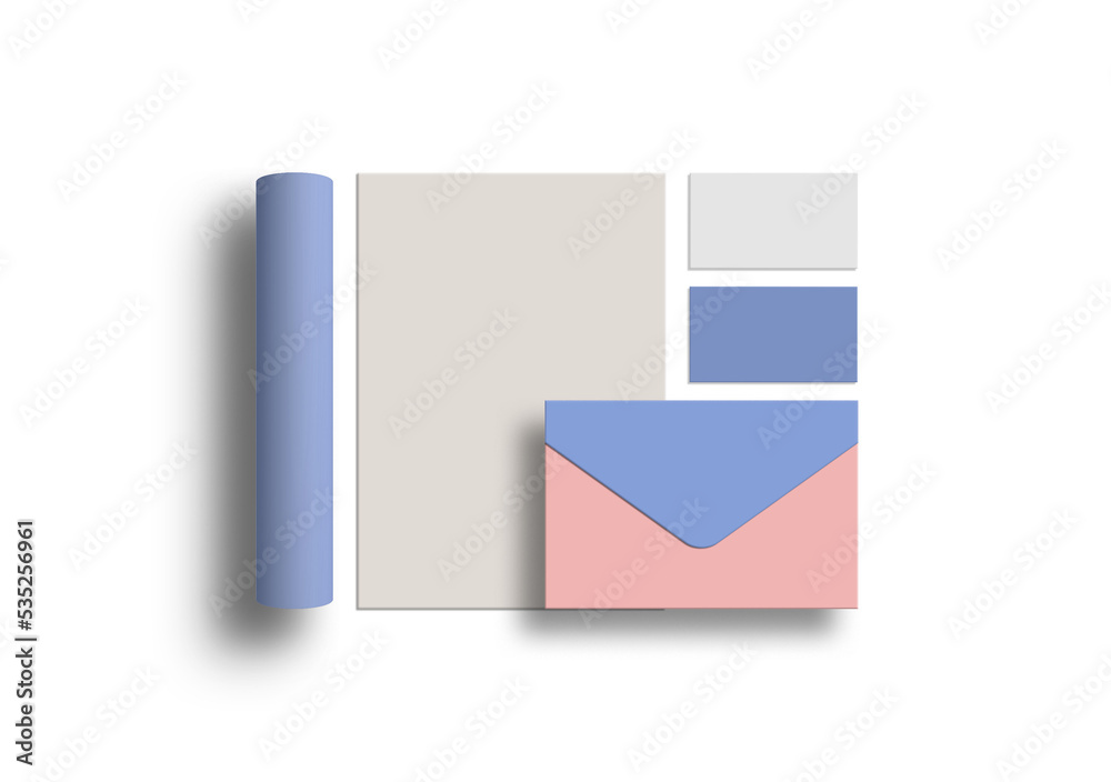 A4 letterhead with envelope stationery mockup A4 letterhead with envelope stationery mockup