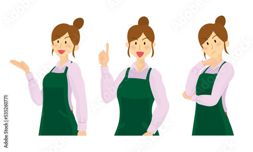リテール販売スタッフ　商品訴求・店頭POP等で使えるイラスト素材