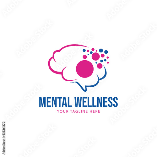 Mental health and psychology concept logo