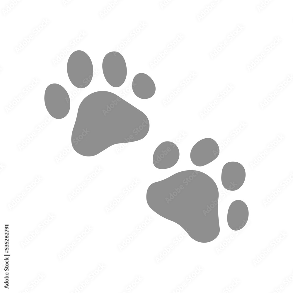 Paws emoji icon. Animals symbol modern, simple, vector, icon for website design, mobile app, ui. Vector Illustration Paws emoji icon. Animals symbol modern, simple, vector, icon for website design, mobile app, ui. Vector Illustration