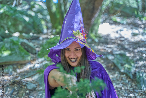 portrait of a witch with brown hair