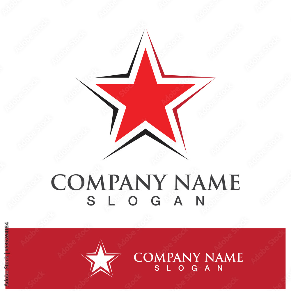 Obraz premium star vector icon template