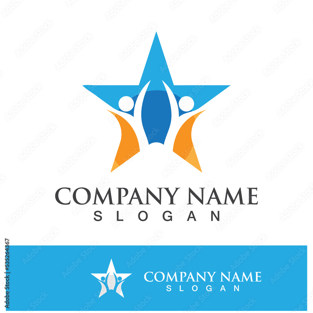 Obraz premium star vector icon template