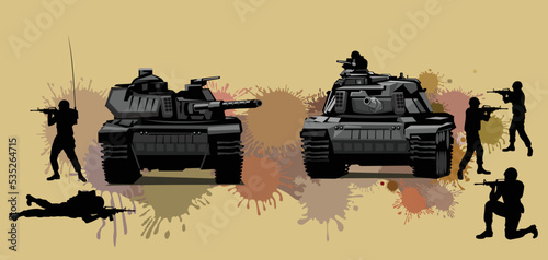 Tank forces. The tanks are attacking.