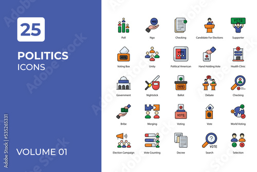 Politics icons collection.