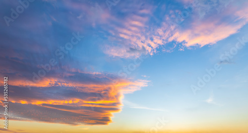 Colorful sky sunset cloud background © ABCDstock