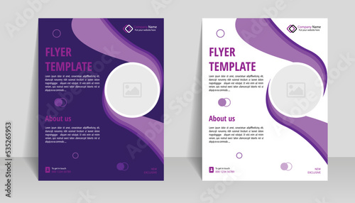 Creative business abstract flyer brochure design trend for professional corporate style. Can be adapt to social media posts, annual report, magazine, poster, presentation, portfolio, Banner, Website.