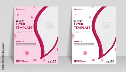 Creative business abstract flyer brochure design trend for professional corporate style. Can be adapt to social media posts, annual report, magazine, poster, presentation, portfolio, Banner, Website.