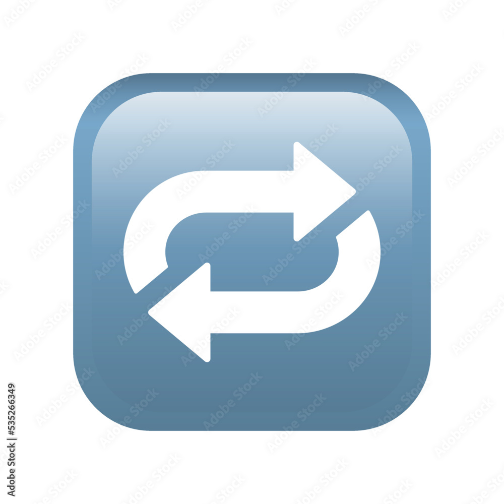 Repeat button emoji icon. Multimedia symbol modern, simple, vector, icon for website design, mobile app, ui. Vector Illustration Repeat button emoji icon. Multimedia symbol modern, simple, vector, icon for website design, mobile app, ui. Vector Illustration