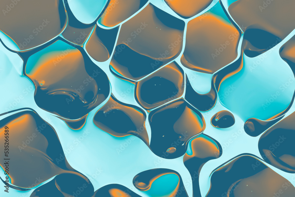 Parametric honeycomb pattern, irregular, beautiful colors and gradients ...