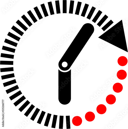 Clock and stopwatch pictogram. Time, sport and speed concept