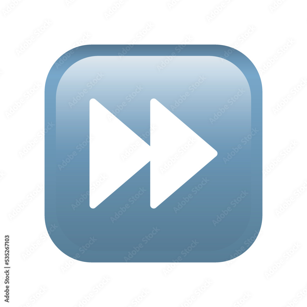 Fast forward button emoji icon. Multimedia symbol modern, simple, vector, icon for website design, mobile app, ui. Vector Illustration Fast forward button emoji icon. Multimedia symbol modern, simple, vector, icon for website design, mobile app, ui. Vector Illustration