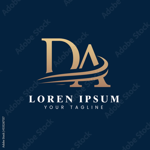 letter DA Luxury Creative template logo photo