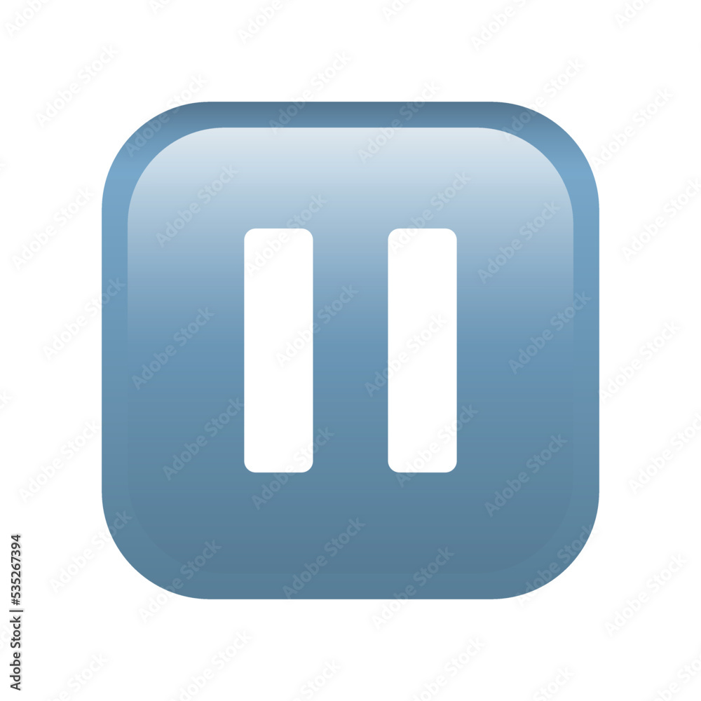 Pause button emoji icon. Multimedia symbol modern, simple, vector, icon for website design, mobile app, ui. Vector Illustration Pause button emoji icon. Multimedia symbol modern, simple, vector, icon for website design, mobile app, ui. Vector Illustration