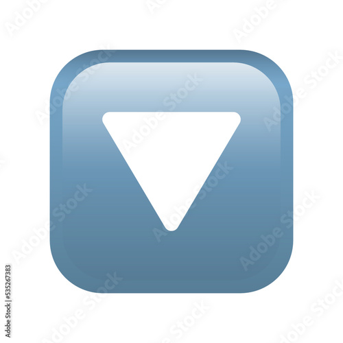 Downwards button emoji icon. Multimedia symbol modern, simple, vector, icon for website design, mobile app, ui. Vector Illustration