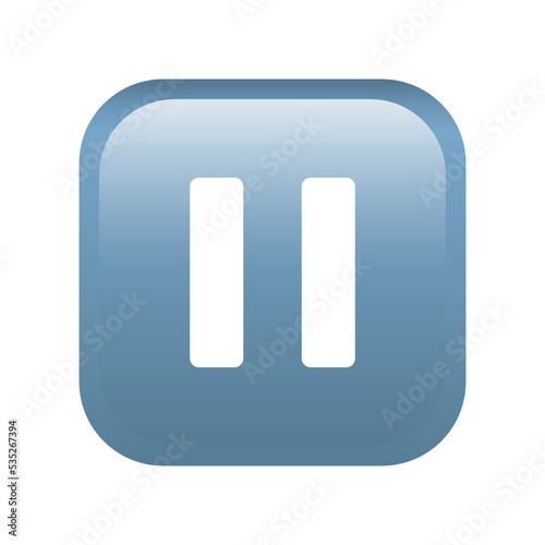 Pause button emoji icon. Multimedia symbol modern, simple, vector, icon for website design, mobile app, ui. Vector Illustration