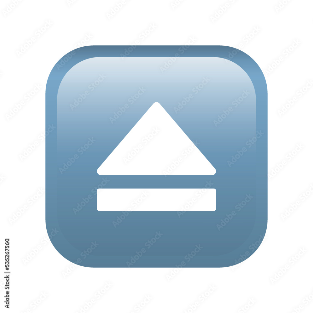Eject button emoji icon. Multimedia symbol modern, simple, vector, icon for website design, mobile app, ui. Vector Illustration Eject button emoji icon. Multimedia symbol modern, simple, vector, icon for website design, mobile app, ui. Vector Illustration