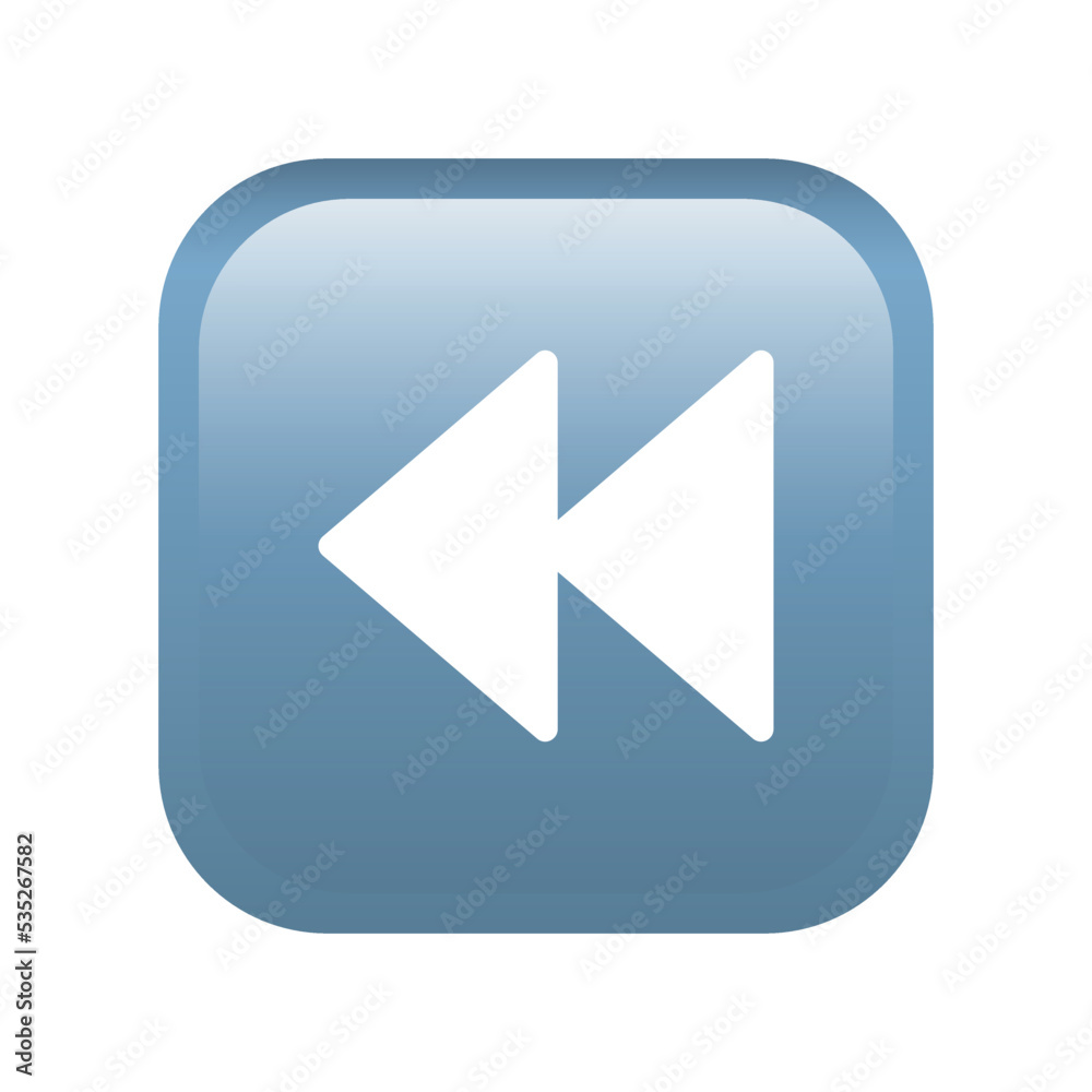 Fast reverse button emoji icon. Multimedia symbol modern, simple, vector, icon for website design, mobile app, ui. Vector Illustration Fast reverse button emoji icon. Multimedia symbol modern, simple, vector, icon for website design, mobile app, ui. Vector Illustration