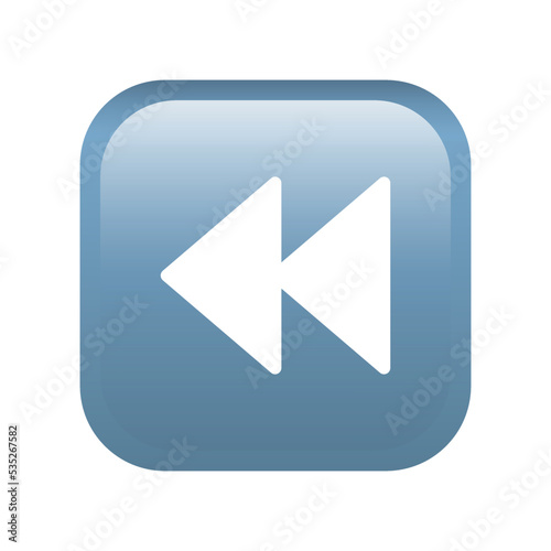 Fast reverse button emoji icon. Multimedia symbol modern, simple, vector, icon for website design, mobile app, ui. Vector Illustration