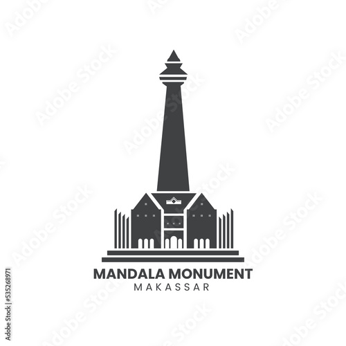 creative template logo mandala monument makassar photo