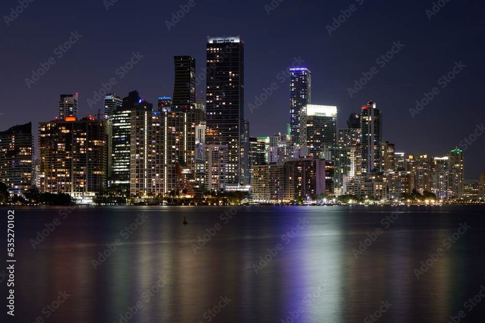 Miami/Brickell city skyline at night