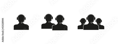  Call Center vector icons. Support Icon Service Operator Vector Illustration.  Vector graphics isolated on white background. eps10