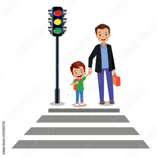 traffic lights pedestrian on the sidewalk