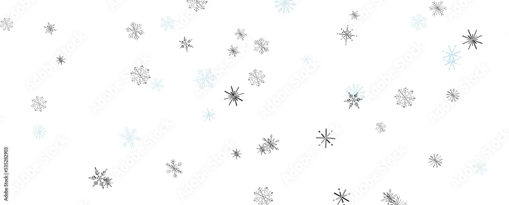 Winter christmas sky with falling snow