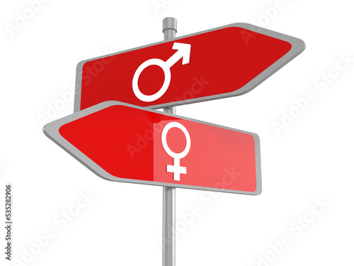 Male and female sign