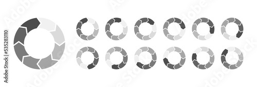 Circular Loading Buffering Icons Vector Video Ready for Animation Gif All Keyframes Frames Bufring Circle Waiting for Connection Buffer Preloader Download Symbol Easy Replace Color