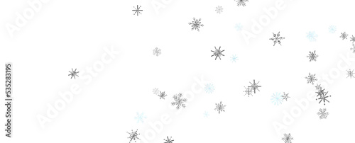 Falling snow at night. Bokeh lights