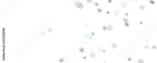 Falling snow at night. Bokeh lights