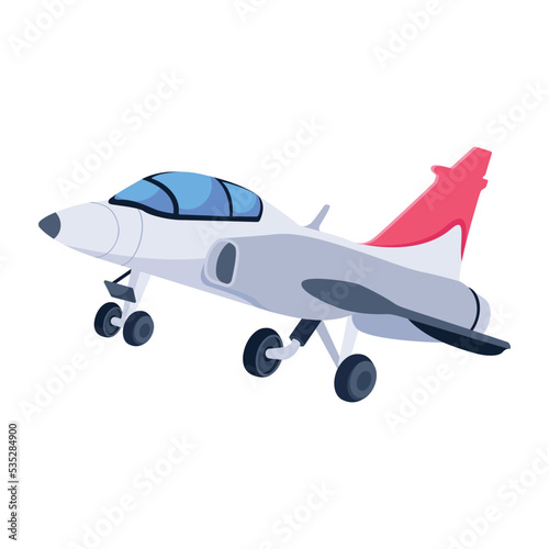 Download isometric icon of aircraft 