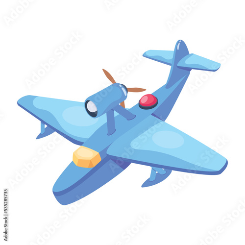 Download isometric icon of aircraft 