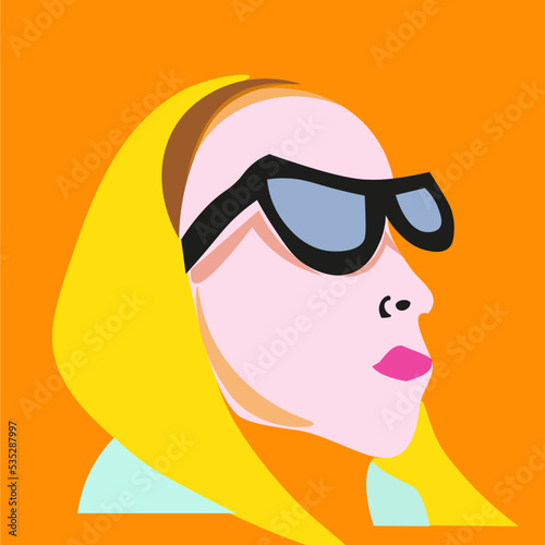 vector portrait of a girl in a hood © Ирина Егорова