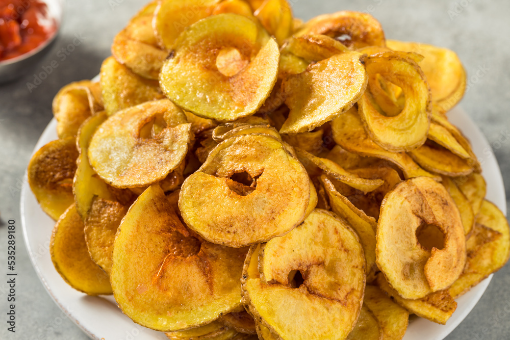 Homemade Spiral Cut Potato Chips Homemade Spiral Cut Potato Chips