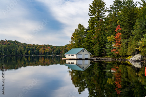 Obraz na płótnie Lake view at  South Portage Dock near Algonquin Provincial Park in Ontario Canad