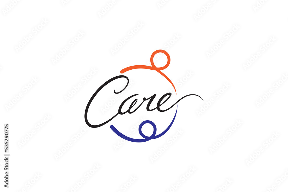 Obraz premium people care logo, family or charity logo template