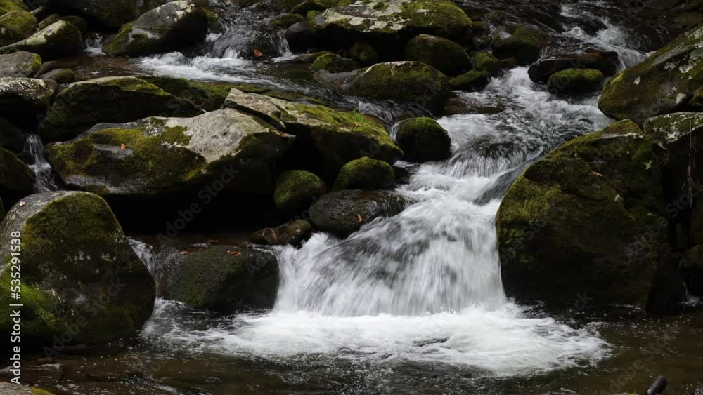 Cascades in the Middle prong of the Little Pigeon River in Great Smoky Mountains, TN, USA (4K/24p, ProRes 422 HQ, 10-bit) Cascades in the Middle prong of the Little Pigeon River in Great Smoky Mountains, TN, USA (4K/24p, ProRes 422 HQ, 10-bit)