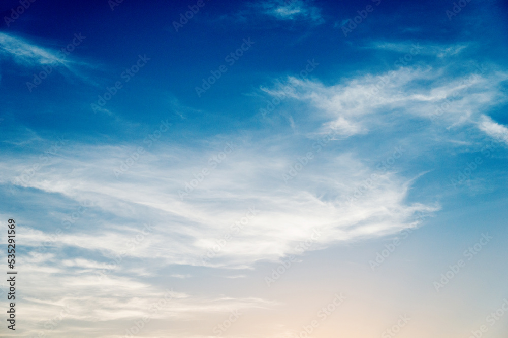 Sky and clouds at sunset