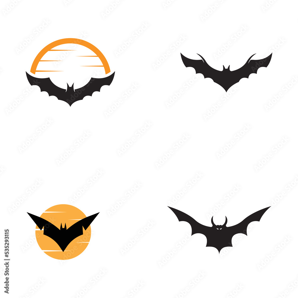 Naklejka premium bat vector icon logo template