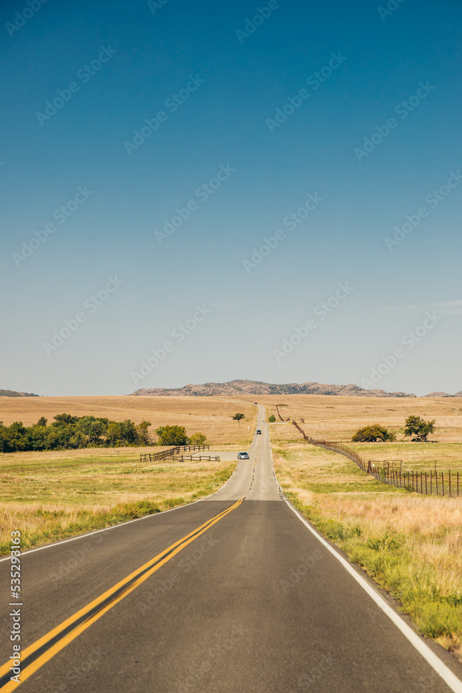 Road in a national park in the United States of America