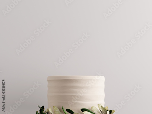 Foto cake topper mockup, 3d render