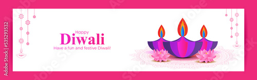 Vector illustration for Happy Diwali greeting