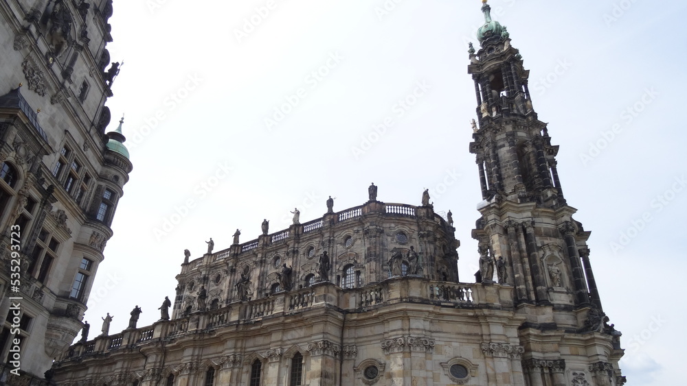 An iconic building and the sky at dresden, germany