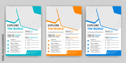 Travel flyer or poster brochure design, layout, Travel flyer, modern travel flyer, template, summer travel agencies